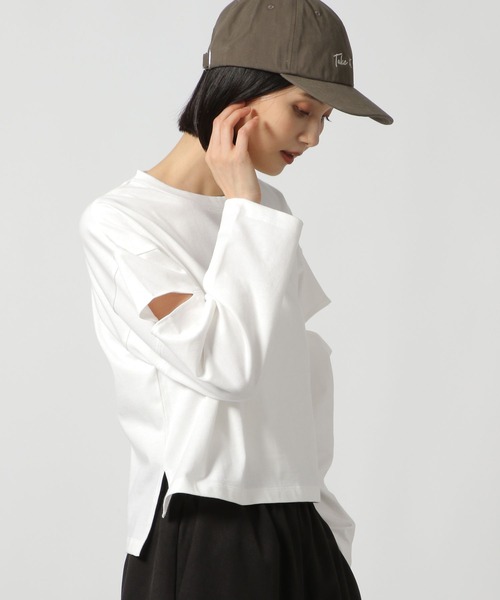 tシャツ カットアウト長袖プルオーバーカットソー レディース セール】カットアウト長袖プルオーバー / 148087（Tシャツ