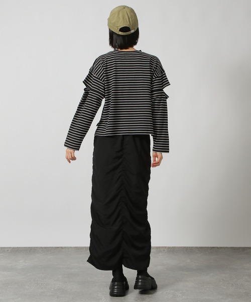 LAKOLE（ラコレ）の「カットアウト長袖プルオーバー / 148087（Tシャツ/カットソー・レディース・ブラック/ホワイト/チャコール/オフホワイト・FREE）」の20枚目の写真