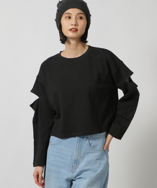 LAKOLE（ラコレ）の「カットアウト長袖プルオーバー / 148087（Tシャツ/カットソー・レディース・ブラック/ホワイト/チャコール/オフホワイト・FREE）」の17枚目の写真