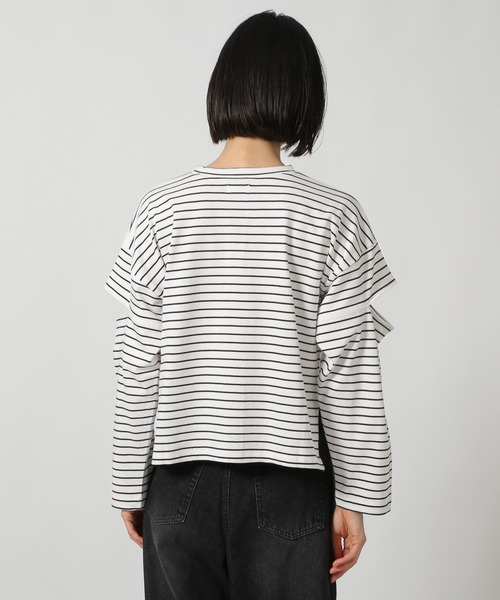 tシャツ カットアウト長袖プルオーバーカットソー レディース セール】カットアウト長袖プルオーバー / 148087（Tシャツ