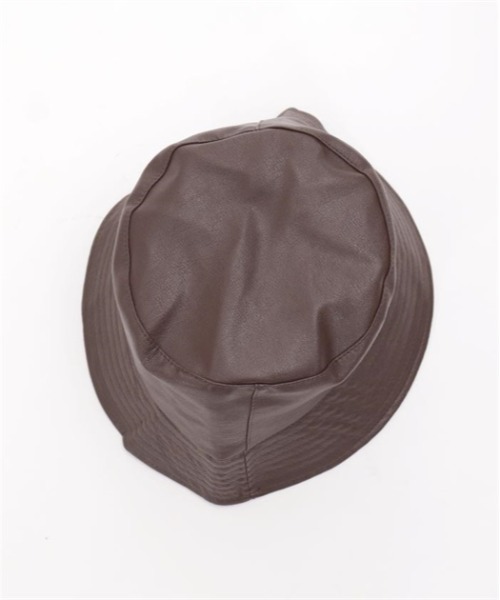 axes femme(アクシーズファム)の「フェイクレザーバケットハット(ハット・レディース・ブラウン/キナリ/ブラック・FREE)」の5枚目の写真