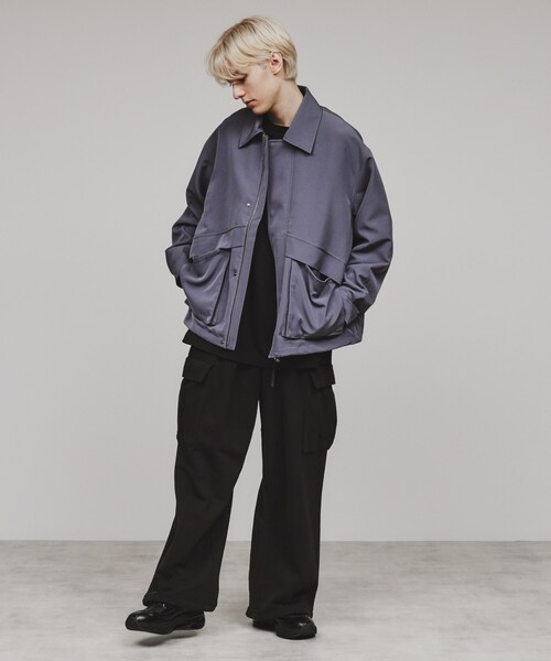 tk.TAKEO KIKUCHI（ティーケータケオキクチ）の「◆【セットアップ対応】Aラインスウェットカーゴパンツ（カーゴパンツ・メンズ・チャコールグレー/ブラック/ブラウン系その他・02/03）」の9枚目の写真