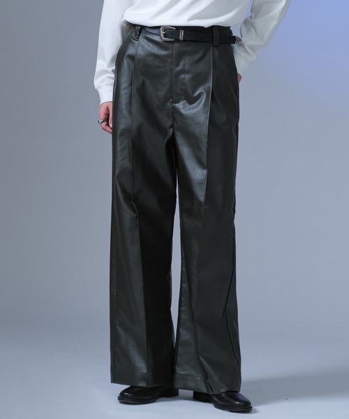 CENTER SEAM TUCK WIDE PANTS/センターシームタックワイドパンツ（その他パンツ）｜selle glant（セレグランテ）