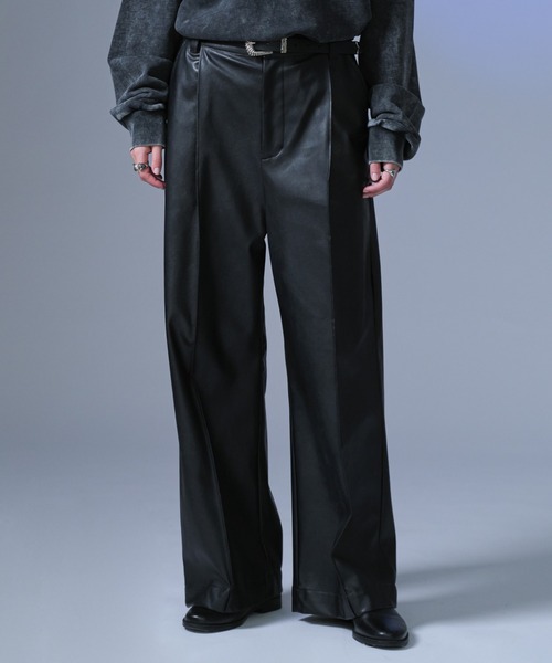 CENTER SEAM TUCK WIDE PANTS/センターシームタックワイドパンツ