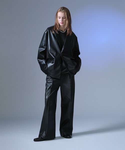 SELLE GLANT(セレグランテ)の「CENTER SEAM TUCK WIDE PANTS/センターシームタックワイドパンツ(その他パンツ・メンズ・ブラック/カーキ・SMALL/MEDIUM/LARGE)」の6枚目の写真