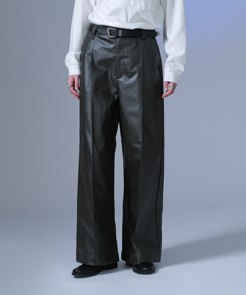 CENTER SEAM TUCK WIDE PANTS/センターシームタックワイドパンツ
