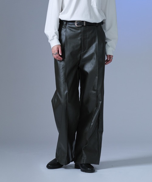 SELLE GLANT(セレグランテ)の「CENTER SEAM TUCK WIDE PANTS/センターシームタックワイドパンツ(その他パンツ・メンズ・ブラック/カーキ・SMALL/MEDIUM/LARGE)」の20枚目の写真