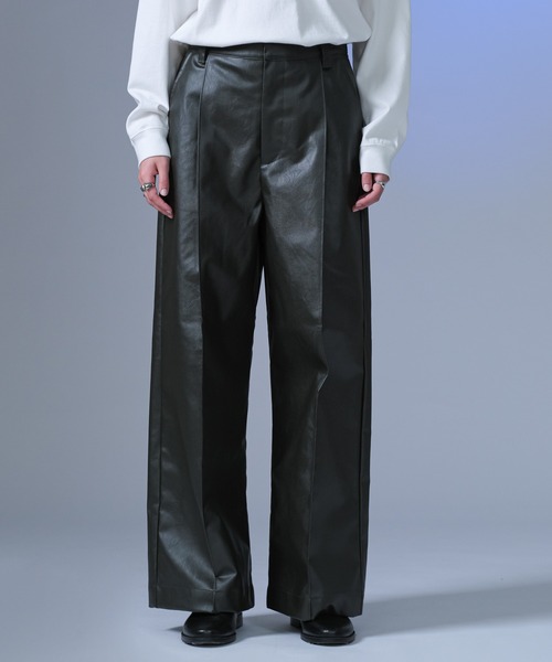 CENTER SEAM TUCK WIDE PANTS/センターシームタックワイドパンツ