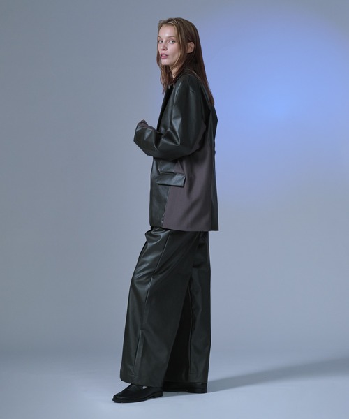 CENTER SEAM TUCK WIDE PANTS/センターシームタックワイドパンツ
