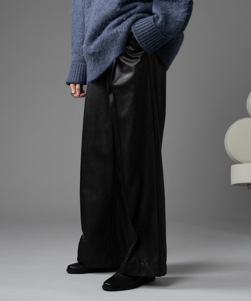 SELLE GLANT(セレグランテ)の「CENTER SEAM TUCK WIDE PANTS/センターシームタックワイドパンツ(その他パンツ・メンズ・ブラック/カーキ・SMALL/MEDIUM/LARGE)」の12枚目の写真