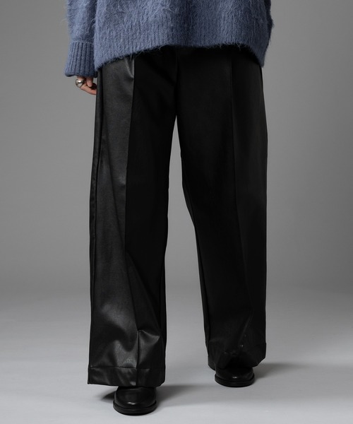 SELLE GLANT(セレグランテ)の「CENTER SEAM TUCK WIDE PANTS/センターシームタックワイドパンツ(その他パンツ・メンズ・ブラック/カーキ・SMALL/MEDIUM/LARGE)」の11枚目の写真