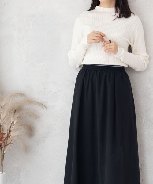 HusHusH（ハッシュアッシュ）の「HusHusH リブ ハイネックニット（ニット/セーター・レディース・プラム/オフホワイト/グレー/ブラック・M/L）」の6枚目の写真