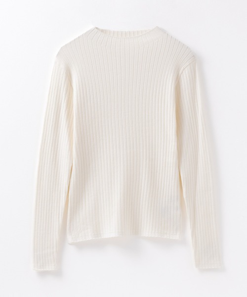 HusHusH（ハッシュアッシュ）の「HusHusH リブ ハイネックニット（ニット/セーター・レディース・プラム/オフホワイト/グレー/ブラック・M/L）」の15枚目の写真