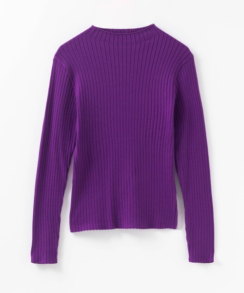 HusHusH（ハッシュアッシュ）の「HusHusH リブ ハイネックニット（ニット/セーター・レディース・プラム/オフホワイト/グレー/ブラック・M/L）」の21枚目の写真