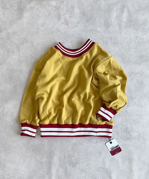 LSP WOW(エルエスピーワオ)の「【LSP WOW!】両面ラインリブトレーナー(スウェット・キッズ・ネイビー/オフホワイト/ライトピンク/ブラック/イエロー/エメラルド・100/90/130/120/110/80)」の5枚目の写真