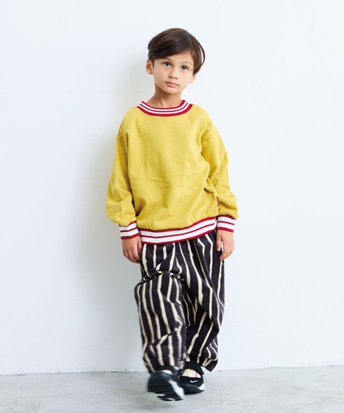 LSP WOW(エルエスピーワオ)の「【LSP WOW!】両面ラインリブトレーナー(スウェット・キッズ・ネイビー/オフホワイト/ライトピンク/ブラック/イエロー/エメラルド・100/90/130/120/110/80)」の18枚目の写真