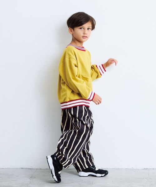 LSP WOW(エルエスピーワオ)の「【LSP WOW!】両面ラインリブトレーナー(スウェット・キッズ・ネイビー/オフホワイト/ライトピンク/ブラック/イエロー/エメラルド・100/90/130/120/110/80)」の20枚目の写真