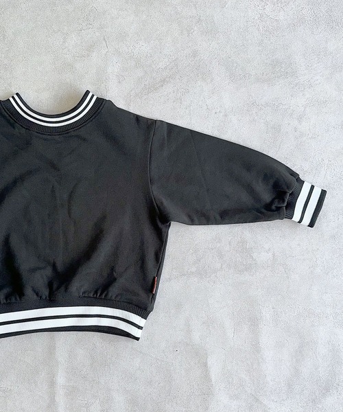 LSP WOW(エルエスピーワオ)の「【LSP WOW!】両面ラインリブトレーナー(スウェット・キッズ・ネイビー/オフホワイト/ライトピンク/ブラック/イエロー/エメラルド・100/90/130/120/110/80)」の9枚目の写真