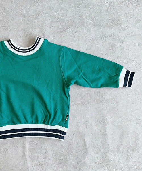 LSP WOW(エルエスピーワオ)の「【LSP WOW!】両面ラインリブトレーナー(スウェット・キッズ・ネイビー/オフホワイト/ライトピンク/ブラック/イエロー/エメラルド・100/90/130/120/110/80)」の21枚目の写真