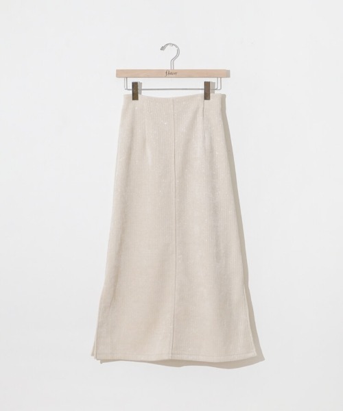 flower(フラワー)の「スパークルニットスカート(スカート・レディース・アイボリー/ブラック・FREE)」の16枚目の写真