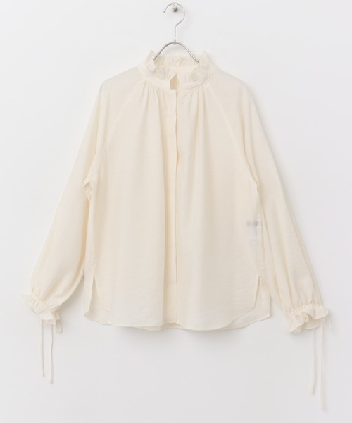 URBAN RESEARCH ROSSO WOMEN(アーバンリサーチ ロッソ)の「セミシアーフリルディテールブラウス(シャツ/ブラウス・レディース・オレンジ/ブラック/アイボリー・FREE)」の21枚目の写真