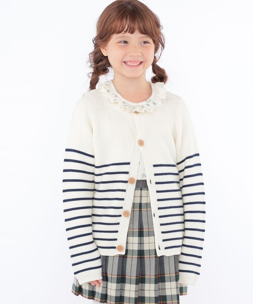 【セール】SHIPS KIDS:100～125cm /〈洗濯機可能〉ボーダー カーディガン（カーディガン/ボレロ）｜SHIPS（シップス） 6,622円