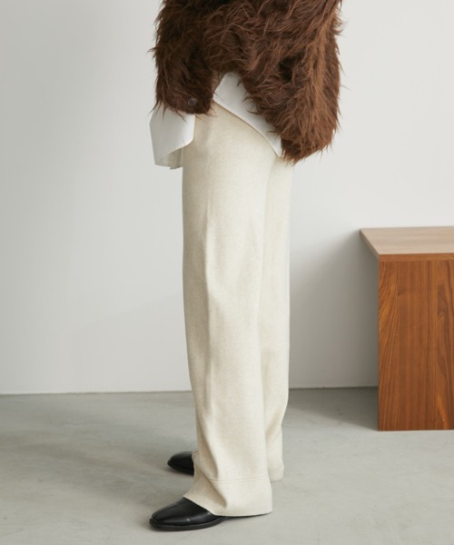 Aunt Marie's（アントマリーズ）の「ピンタックニットスラックスパンツ（スラックス・レディース・ブラック/ブラウン/ベージュ・FREE）」の10枚目の写真