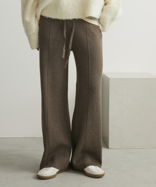 Aunt Marie's（アントマリーズ）の「ピンタックニットスラックスパンツ（スラックス・レディース・ブラック/ブラウン/ベージュ・FREE）」の20枚目の写真