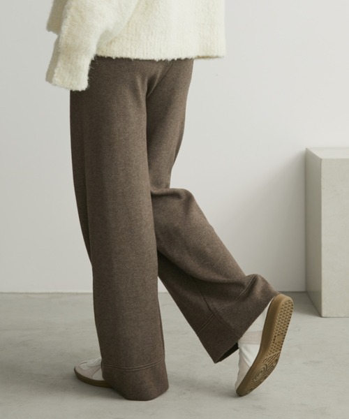 Aunt Marie's（アントマリーズ）の「ピンタックニットスラックスパンツ（スラックス・レディース・ブラック/ブラウン/ベージュ・FREE）」の22枚目の写真