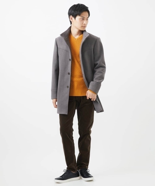 MK MICHEL KLEIN HOMME （エムケーミッシェルクランオム）の「【残りわずか/在庫限り/洗濯機で洗える】Vネックニット/バイヤスへリンボン（ニット/セーター・メンズ・ライトグレー/ボルドー/ブラック/ブルー/マスタード・48/51/46）」の14枚目の写真