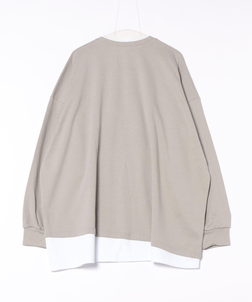 a.p.o.v. -ankoROCK's select- フェイクレイヤーオーバーサイズロングTシャツ / カットソー 長袖 ロンT メンズ レディース ユニセックス ビッグシルエット（Tシャツ/カットソー）｜ankoROCK（アンコロック）