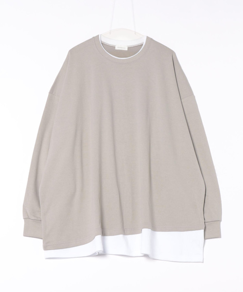 a.p.o.v. -ankoROCK's select- フェイクレイヤーオーバーサイズロングTシャツ / カットソー 長袖 ロンT メンズ レディース ユニセックス ビッグシルエット（Tシャツ/カットソー）｜ankoROCK（アンコロック）