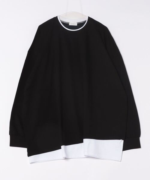 a.p.o.v. -ankoROCK's select- フェイクレイヤーオーバーサイズロングTシャツ / カットソー 長袖 ロンT メンズ レディース ユニセックス ビッグシルエット（Tシャツ/カットソー）｜ankoROCK（アンコロック）