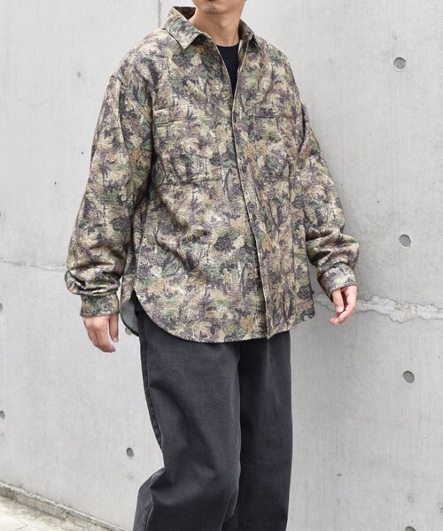SHIPS any（シップス エニィ）の「【SHIPS any別注】sports wear: オーバーサイズ フランネル パターン プリント シャツ◇（シャツ/ブラウス・メンズ・ブラック/オリーブ/ホワイト・MEDIUM/LARGE）」の18枚目の写真