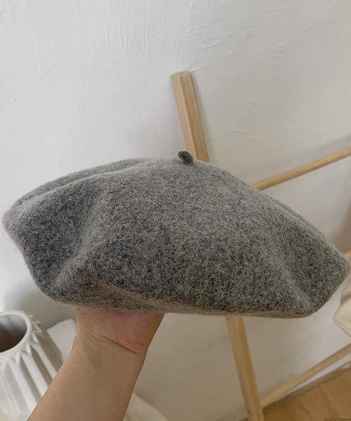 TONE SELECT GOODS（トーンセレクトグッズ）の「pur chouchou/シンプル ベレー帽 P4378（ハンチング/ベレー帽・レディース・グリーン/ブラウン/ライトグリーン/ベージュ/イエロー/ネイビー/ブルー/グレー/アイボリー/ブラック・FREE）」の3枚目の写真