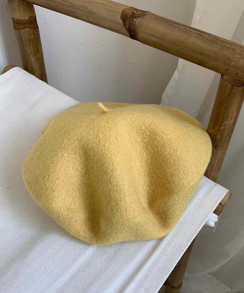 TONE SELECT GOODS（トーンセレクトグッズ）の「pur chouchou/シンプル ベレー帽 P4378（ハンチング/ベレー帽・レディース・グリーン/ブラウン/ライトグリーン/ベージュ/イエロー/ネイビー/ブルー/グレー/アイボリー/ブラック・FREE）」の10枚目の写真