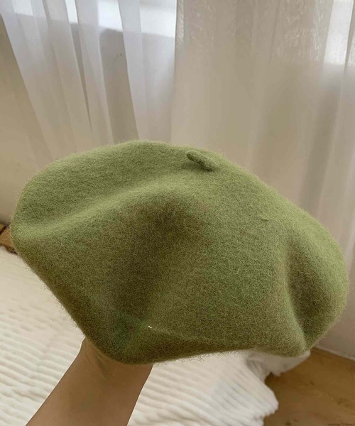 TONE SELECT GOODS（トーンセレクトグッズ）の「pur chouchou/シンプル ベレー帽 P4378（ハンチング/ベレー帽・レディース・グリーン/ブラウン/ライトグリーン/ベージュ/イエロー/ネイビー/ブルー/グレー/アイボリー/ブラック・FREE）」の6枚目の写真