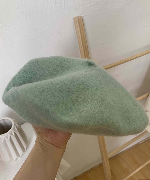 TONE SELECT GOODS（トーンセレクトグッズ）の「pur chouchou/シンプル ベレー帽 P4378（ハンチング/ベレー帽・レディース・グリーン/ブラウン/ライトグリーン/ベージュ/イエロー/ネイビー/ブルー/グレー/アイボリー/ブラック・FREE）」の7枚目の写真