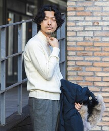 MORGANO | 【別注】MORGANO / 5ゲージ モックネックニット(ニット/セーター)