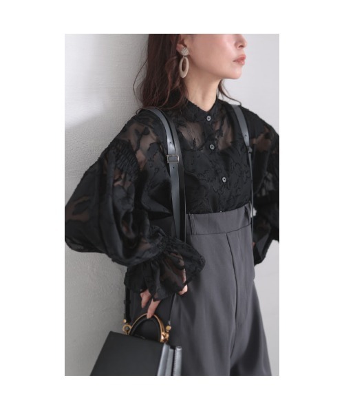 Sawa a la mode（サワアラモード）の「ジャガードフラワーブラウス（シャツ/ブラウス・レディース・アイボリー/ブラック・FREE）」の20枚目の写真