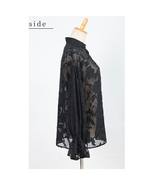 Sawa a la mode（サワアラモード）の「ジャガードフラワーブラウス（シャツ/ブラウス・レディース・アイボリー/ブラック・FREE）」の22枚目の写真
