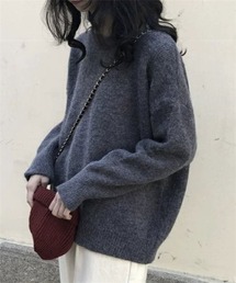 FREE STYLISTS | 温かいクルーネックニットプルーオーバー(ニット/セーター)