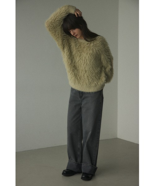 トップス BLACK BY MOUSSY shaggy knit tops BLACK BY MOUSSY | shaggy knit tops (ニット ) |SHEL'TTER WEBSTORE