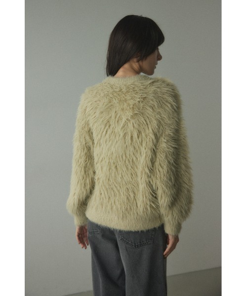 BLACK BY MOUSSY（ブラックバイマウジー）の「shaggy knit tops(シャギーニットトップス)（ニット/セーター・レディース・ライトカーキ/ライトブルー/オフホワイト・FREE）」の15枚目の写真