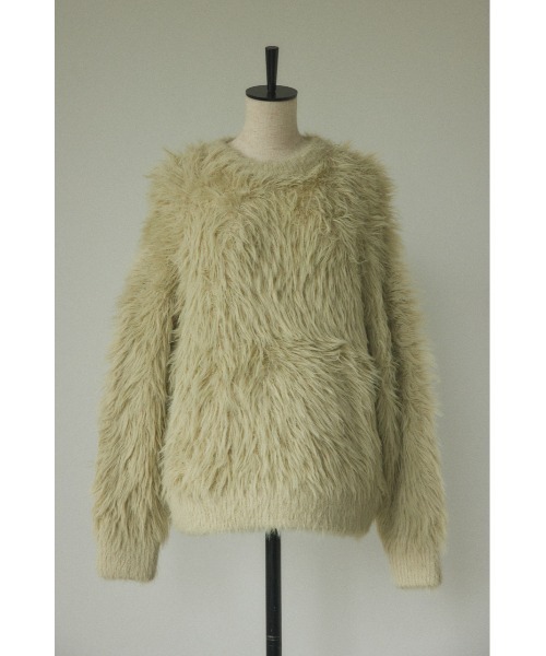BLACK BY MOUSSY（ブラックバイマウジー）の「shaggy knit tops(シャギーニットトップス)（ニット/セーター・レディース・ライトカーキ/ライトブルー/オフホワイト・FREE）」の18枚目の写真