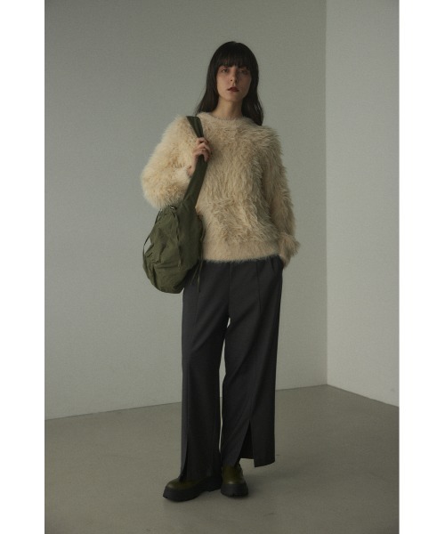 BLACK BY MOUSSY（ブラックバイマウジー）の「shaggy knit tops(シャギーニットトップス)（ニット/セーター・レディース・ライトカーキ/ライトブルー/オフホワイト・FREE）」の19枚目の写真