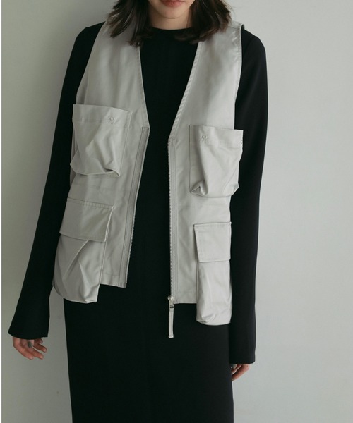 Satin Pocket Vest アンヌーク ànuke online store（アンヌーク） / Satin Pocket VestSatin
