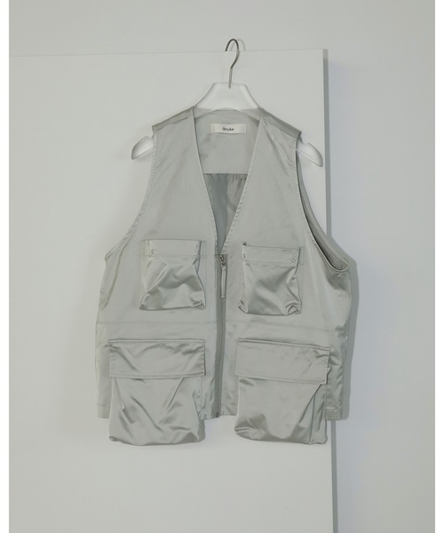 Satin Pocket Vest アンヌーク ànuke online store（アンヌーク） / Satin Pocket VestSatin