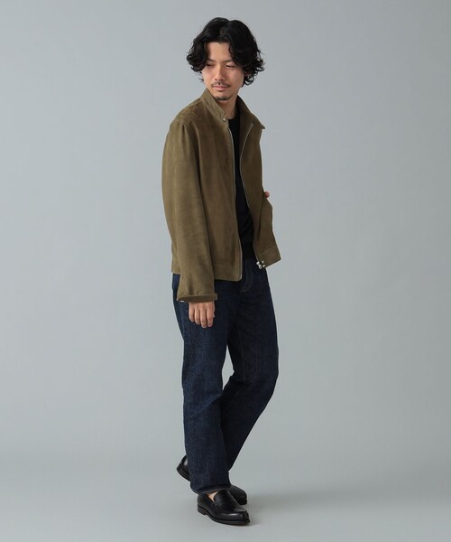 セール】【別注】EMMETI / JURI BEAMS3 スエード シングル ライダース