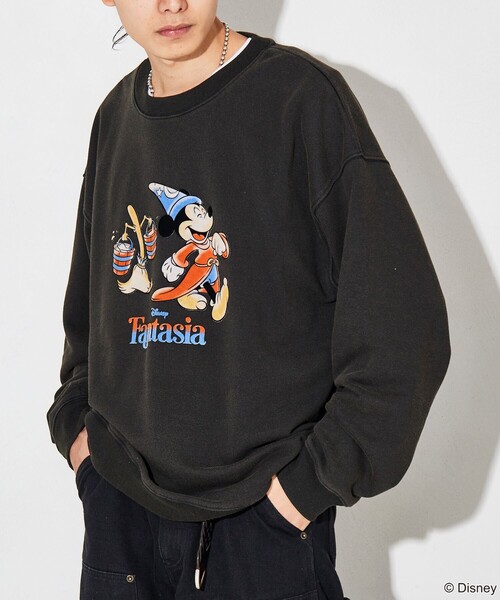 ミッキーマウスフロッキープリントスウェット セール】DISNEY/ディズニー/『ファンタジア』/ブルーム/ミッキー